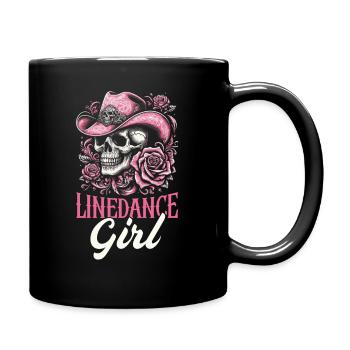 Line Dance Liebhaber Cowboy Line Dancer - Tasse einfarbig - Schwarz - Rechts