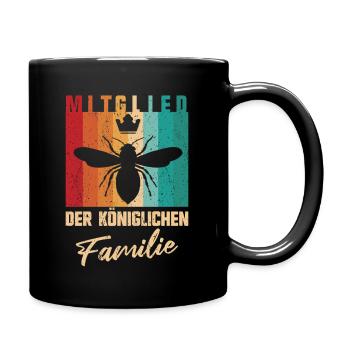 Bienenkönigin Mitglied der Familie - Tasse einfarbig - Schwarz - Rechts