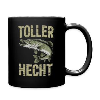 Toller Hecht – Lustiges Angelshirt für Angler - Tasse einfarbig - Schwarz - Rechts