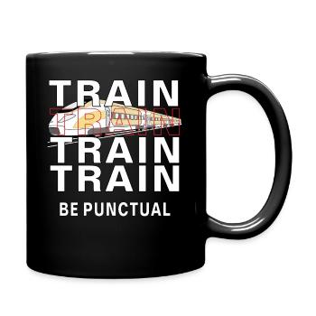 ZUG TRAIN BE PUNCTUAL - Tasse einfarbig - Schwarz - Rechts
