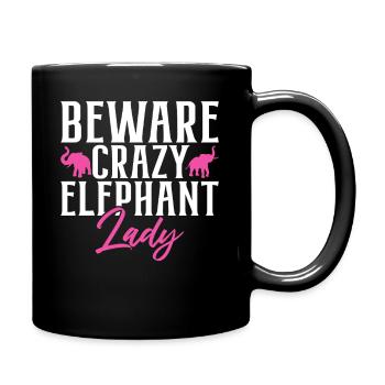 Elephant Lovers Gifts - Full Colour Mug - black - Right
