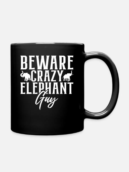 Elephant Lovers Gifts - Tasse einfarbig - Schwarz