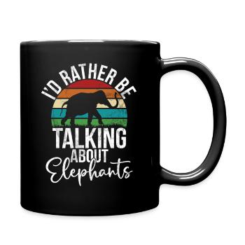 Elephant Lovers Gifts - Full Colour Mug - black - Right