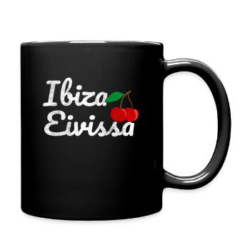 Ibiza Eivissa Urlaub - Tasse einfarbig - Schwarz - Rechts