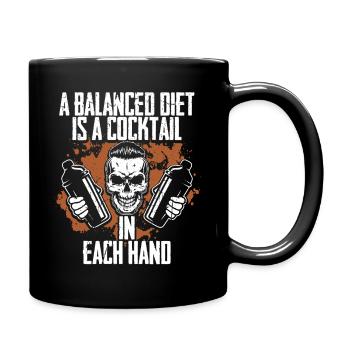 Barkeeper Barmann Bartending - Tasse einfarbig - Schwarz - Rechts
