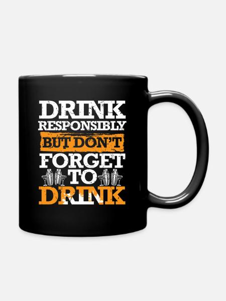 Barkeeper Barmann Bartending - Tasse einfarbig - Schwarz
