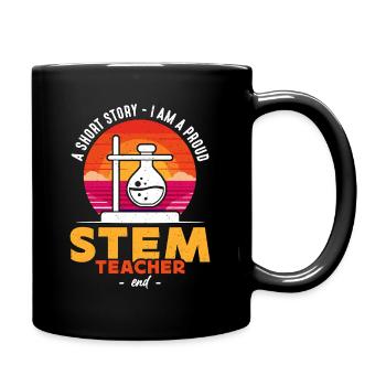 STEM Teacher A Short Story I Am A Science Teacher - Full Colour Mug - black - Right