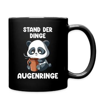 Stand Der Dinge Augenringe - Tasse einfarbig - Schwarz - Rechts