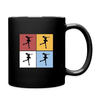 Squares Figure Skating Figure Skating Sports Hobby - Full Colour Mug - black - Right
