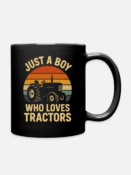 Traktor Trecker Landwirt Bauernhof Traktorfahrer - Tasse einfarbig - Schwarz