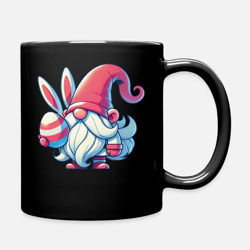 Ostern Gnom Mit Ei Wichtel Zwerg - Tasse einfarbig - Schwarz