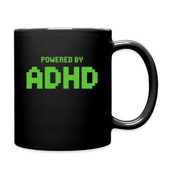 ADHS - Tasse einfarbig - Schwarz - Rechts