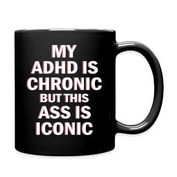 ADHS - Tasse einfarbig - Schwarz - Rechts