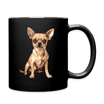 Chihuahua - Tasse einfarbig - Schwarz - Rechts