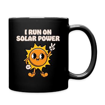 I run on Solar Power - Full Colour Mug - black - Right