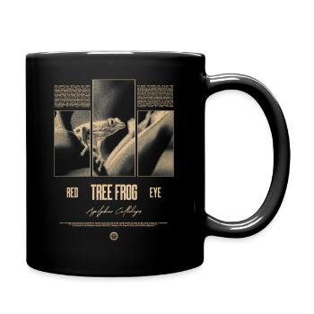 Rotäugiger Laubfrosch Regenwald Amphibie - Tasse einfarbig - Schwarz - Rechts