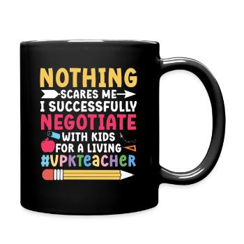 Don't worry, I negotiated successfully with me - Full Colour Mug - black - Right