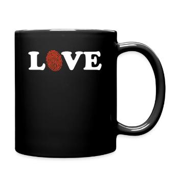 Love Forensics Science Geek Forensic Investigator - Full Colour Mug - black - Right