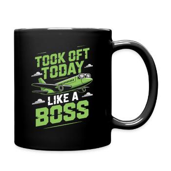 First time flying Travel Memory Sky - Full Colour Mug - black - Right