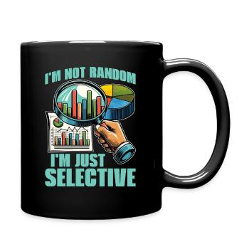 Statistician I'm Not Random I'm Mathematician - Full Colour Mug - black - Right