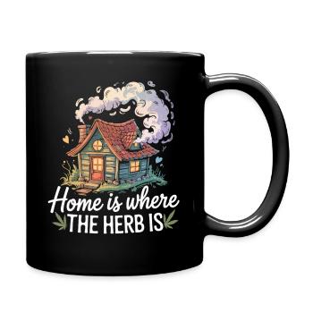 Stoner house with saying - Full Colour Mug - black - Right