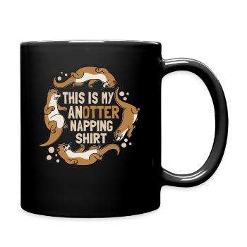 This Is My Anotter Napping Shirt Otter Tiere - Full Colour Mug - black - Right