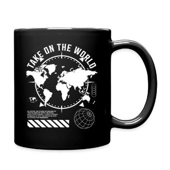 Partez à l’assaut du monde - Mug uni - noir - Droite