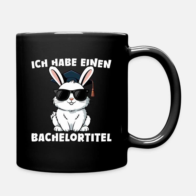 Bachelortitel Cooler Hase - Bachelor Abschluss - Tasse einfarbig - Schwarz