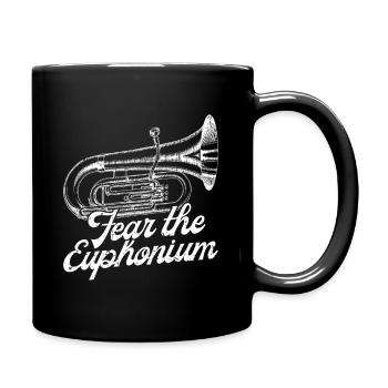 Baritone Player Fear The Euphonium - Full Colour Mug - black - Right