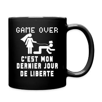 Enterrement de vie de garçon futur marié EVG - Mug uni - noir - Droite