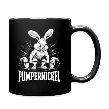 Gym Pumpernickel | Pumper | Fitness Bodybuilding - Tasse einfarbig - Schwarz - Rechts