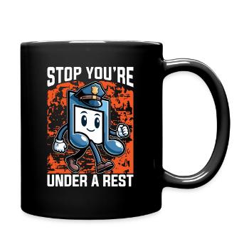 Music Teacher Stop You're Under Classical Music - Full Colour Mug - black - Right