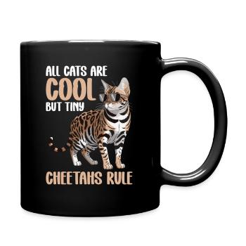 Alle Katzen Sind Cool, Aber Winzige Cheetahs - Tasse einfarbig - Schwarz - Rechts