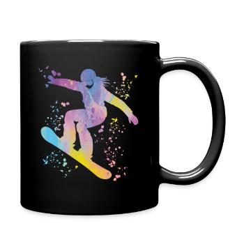 Snowboarder Snowboarding Snowboard - Full Colour Mug - black - Right