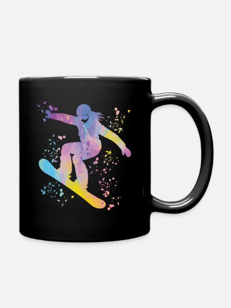 Snowboarder Snowboarding Snowboard - Tasse einfarbig - Schwarz