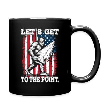 Funny Bigfoot Arrowheads US Flag - Full Colour Mug - black - Right