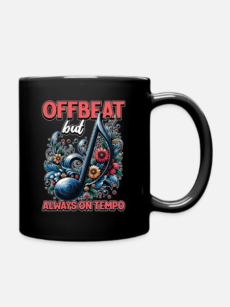 Music Teacher Offbeat But Loves Musical Instrument - Tasse einfarbig - Schwarz