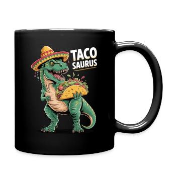 Taco meets dino - Full Colour Mug - black - Right