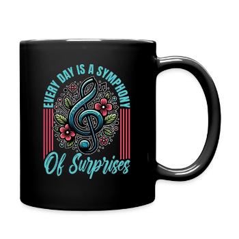 Music Teacher Every Day Is A Symphony Music Lover - Full Colour Mug - black - Right