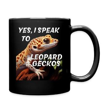 YES, I SPEAK TO LEOPARD GECKOS - Tasse einfarbig - Schwarz - Rechts