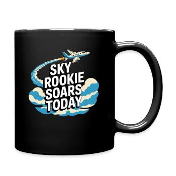 First time flying Travel Memory Sky - Full Colour Mug - black - Right