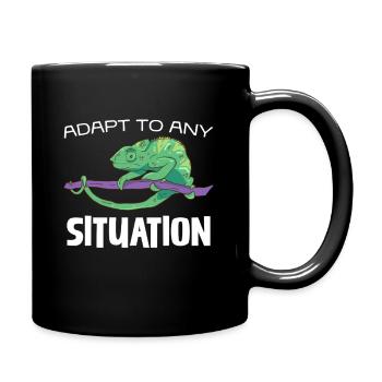 Chameleon adaptation to any situation - Full Colour Mug - black - Right