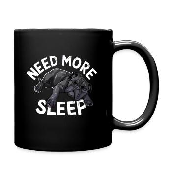 Besoin de plus de sommeil Drôle de carlin - Mug uni - noir - Droite