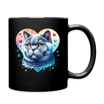 Chat British Shorthair - Mug uni - noir - Droite