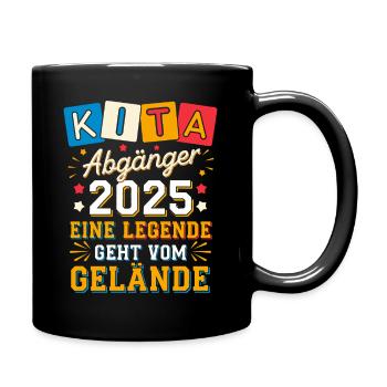 KIta Abgänger Abschied Abschluss Abschlussgeschenk - Tasse einfarbig - Schwarz - Rechts