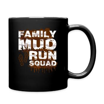 Équipe familiale de course dans le boue Schlammlauf Muddy Race - Mug uni - noir - Droite
