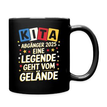 KIta Abgänger Abschied Abschluss Abschlussgeschenk - Tasse einfarbig - Schwarz - Rechts