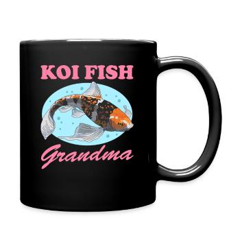 Koi Fish Grandma Koi Nishikigoi Gift - Full Colour Mug - black - Right