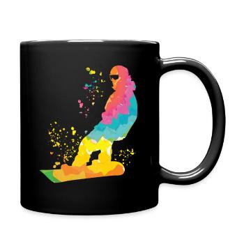 Snowboarder Snowboarding Snowboard - Full Colour Mug - black - Right