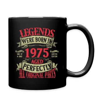 Des légendes sont nées en 1975" - Vintage Aged - Mug uni - noir - Droite